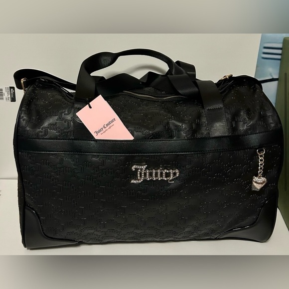 Juicy Couture Black large weekender bag travel bag Duffle NWT - Picture 5 of 7